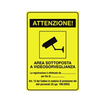 ADESIVO DI "AREA VIDEOSORVEGLIATA"