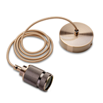 METAL PENDANT TEXTURED E27 BRONZO