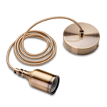 METAL PENDANT OLD BELL E27 BRONZO