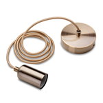 METAL PENDANT HOOD E27 BRONZO