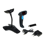 LKLET10 - LETTORE CODICI A BARRE WIRELESS LASER USB CON SUPPORTO