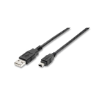 Cavo spina USB "A" / spina miniUSB 5 poli "A" - L. 1,5 mt. 