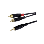 CAVO LINE PROFESS. SP 3,5MM ST/ 2 SP RCA 1,8M