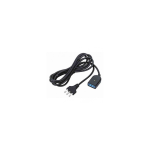 Prol Elettr Sp16 A - Pr Bip 16 A - 3 mt - 3 x 1 mm NERO