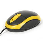 MOUSE OTTICO USB NERO/GIALLO