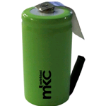 BATTERIA RICARICAB.NI-MH 1/2MEZZA TORCIA CON TERMINALI A SALDARE 3700MAH