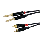 CAVO 2X6.3MM MONO/2 X RCA 2M