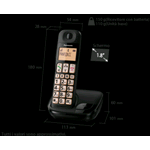 Telefono Cordless Panasonic KX-TGE110JTB COLORE NERO
